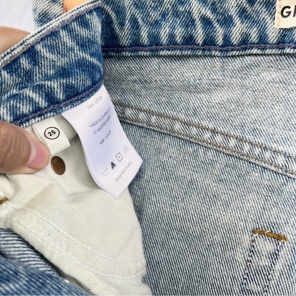 GRLFRND | THE KAROLINA HIGH RISE JEAN STRAIGHT CROP IN LARCHMONT WASH SIZE 25 - Picture 6 of 9